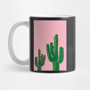 Cactus on pink background Mug